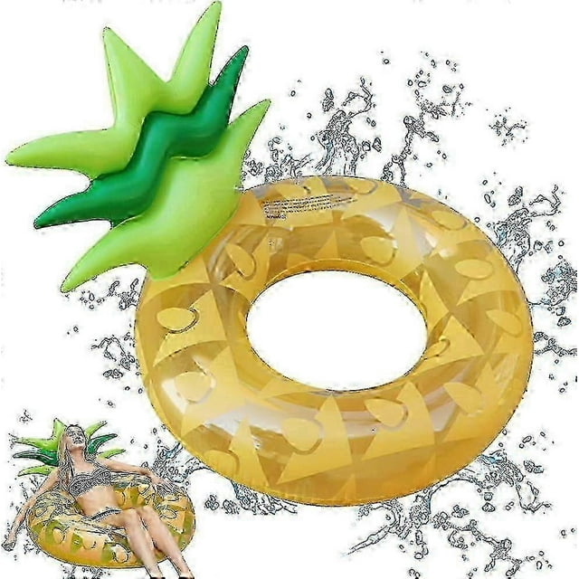 Inflatable Pineapple Swimming Ring with PVC Backrest, Large Buoy_Perfect Gift