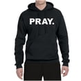 thumbnail image 2 of Wild Bobby Pray. Inspirational/Christian Unisex Graphic Hoodie Sweatshirt, Black, Small, 2 of 5