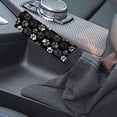 thumbnail image 3 of Renewold Black White Paw Print Neoprene Auto Handbrake Cover Gear Shift Knob Cover Set Car Interior Decor Accessories, 3 of 7