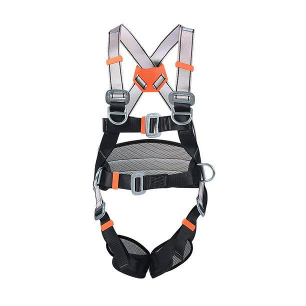 Professional Rock Climbing Harness Full Body Removable Gear Fall Protection  Equipment Gear Tool for Unisex Kids Teen - Black Gray