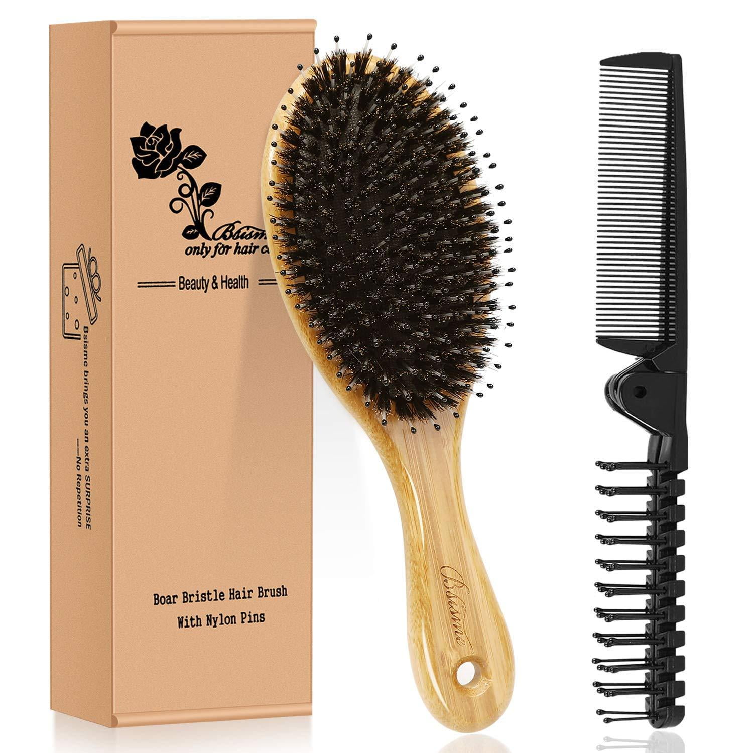 brush bristle boar detangler hairbrush smoothing detangling