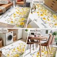thumbnail image 6 of Spring Yellow Floral Area Rugs Collection 3'x5', Farmhouse Country Flower Butterflies Non Slip Indoor Rectangle Throw Runner Rug Floor Mat Carpet for Living Room Dining Table Bedroom Nursery, 6 of 9