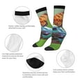 thumbnail image 3 of Rateoe Butterfly Landing On Head Dumpy Frog for Women Casual Calf Socks - Cute Crew Socks - Thin Soft Above Ankle Socks Size 5-11, 3 of 6