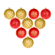 thumbnail image 1 of Esfera de Navidad Importadora La Merced 10 cm Paquete 20 Pz Rojo con Dorado Plástico Alta Resistencia, 1 of 5