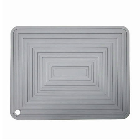 

ZENTREE Silicone Dish Drying Mat Non-slip Heat Resistant Bar Service Table Placemat Pad
