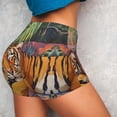 thumbnail image 5 of Workout Shorts Women, Sleeping Tiger On Couch Biker Shorts for Women Running Gym Spandex Shorts Tummy Control, 5 of 8