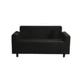 thumbnail image 1 of Dalazy Solid Color Sofa Cover Elastic Couch Dust-proof Anti-slide Slipcover 1/2/3/4 Seater Covers Protector Full Coverage Black L, 1 of 6