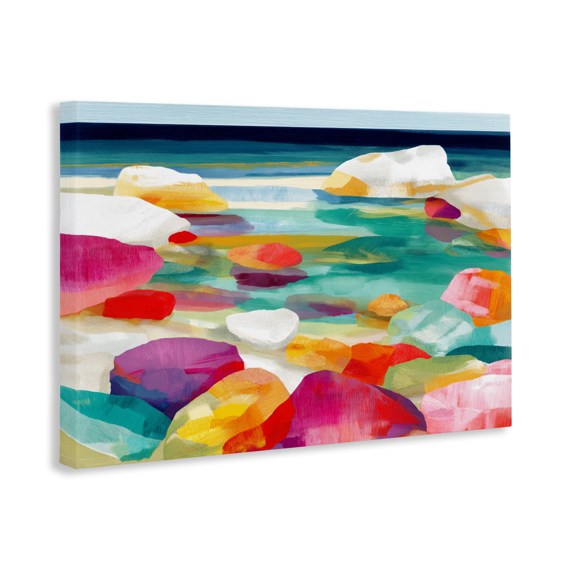 Stupell Industries Vivid Stones By The Shore Canvas Wall Art, design by Chromatic Storm Studio