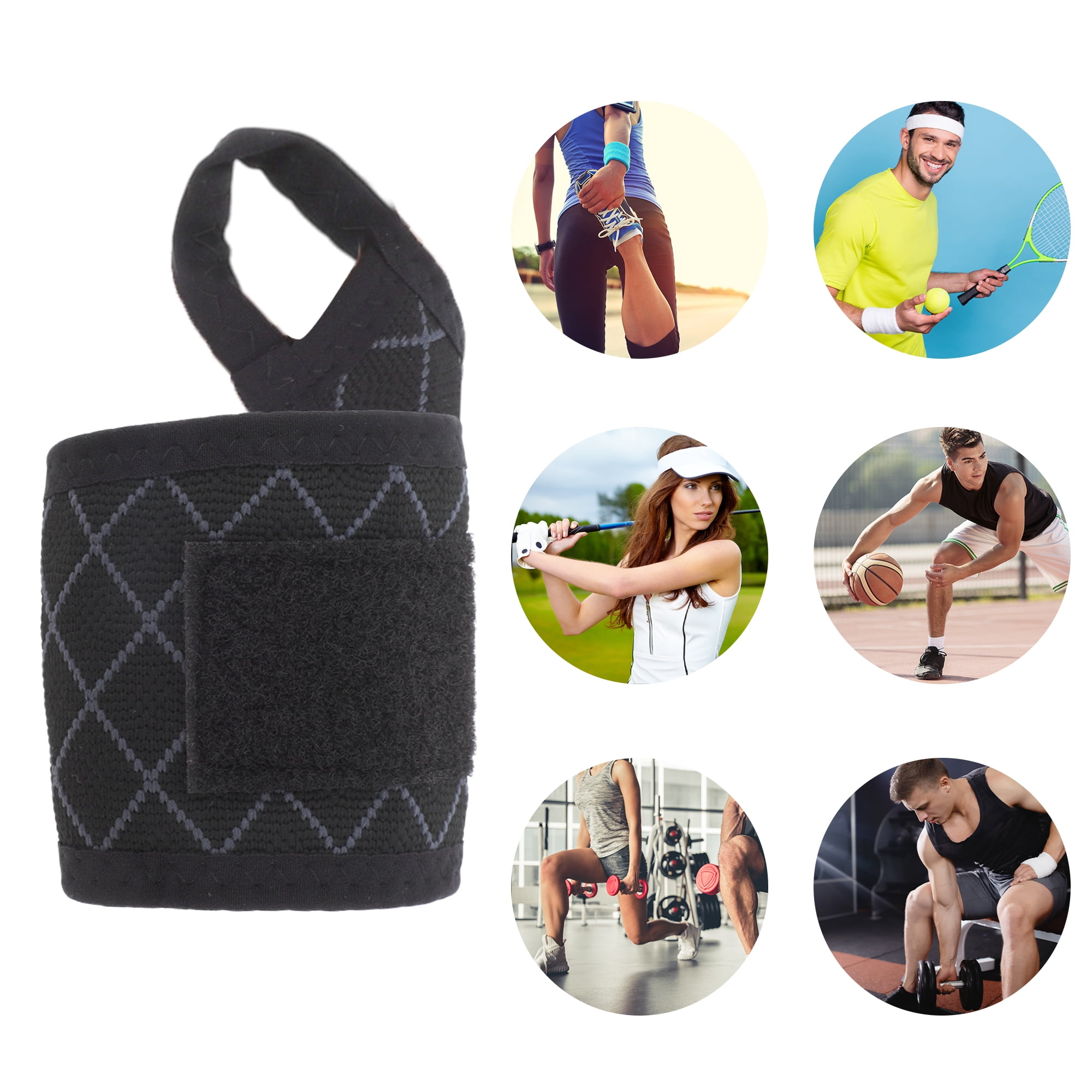 Unique Bargains Warm Wristbands for Sport 12.99"x3.27" 1 Pair Black