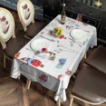 thumbnail image 2 of White Christmas Gnome Pattern Rectangle Tablecloth 60"x102",Waterproof Polyester Rectangle Table Cloth, Wipeable Spillproof Polyester Tablecloth for Dining, Camping, Indoor and Outdoor, 2 of 6