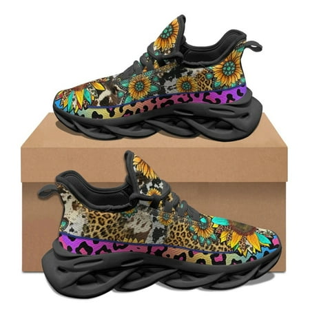 

Sports Running Shoe Sunflower Pink Leopard Print Wild Cozy Men’s Sneakers High Quality Soft Sole Platform Tenis Feminino