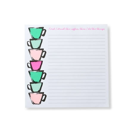 Zoomerang 'First I Drink The Coffee, Then I Do The Things' Oversized Notepad
