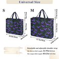 thumbnail image 2 of FORMRS Womens Corduroy Tote Bag Crossbody Shoulder Purse Handbag with Detachable Strap, Purple Cartoon Bats Pattern, 2 of 7