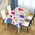 thumbnail image 4 of Yayeee Tablecloths 60" x 120" Rectangle Wrinkle Resistant Party Table Cover, Retro Round, 4 of 8