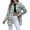 Mint Green, variant on Women's Vintage Plaid Flannel Shacket Button Down Long Sleeve Casual Shirts with Chest Pockets for Streetwear Shopping Outdoor