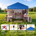 thumbnail image 5 of CROWN SHADES 10X10 Comercial Instant Canopy Pop Up Tent with Center Lock 4 Sidewalls Sto'N Go Bag Blue, 5 of 10