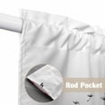thumbnail image 4 of Dandelion Swag Valances for Windows 2 Pack, Kitchen Window Curtains 36 Inch Length, Black White Modern Country Rustic Plants Privacy Swag Curtains for Living Room/Bathroom with Rod Pocket 36"x36", 4 of 8