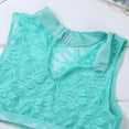thumbnail image 5 of YONGHS Kids Girls Ballet Dance Leotard Sport Tracksuits Lace Crop Top with Bootyshorts Set Mint_Green 10, 5 of 6
