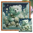 thumbnail image 1 of Kit Punto Cruz Con Oso Lindo Hilo Algodón Ecológico Bordado 16CT 50x50cm, 1 of 9