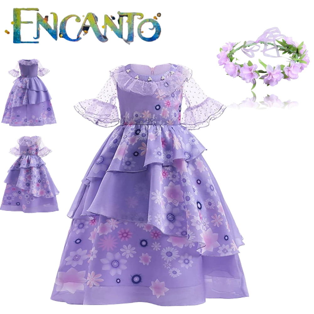 HairBow,Doll Dress 2T-7/8Y New Purple Princess &Cinderella DressToddler/Girls 