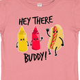 thumbnail image 4 of Inktastic Hey There Buddy with Ketchup Mustard and Hot Dog Boys or Girls Baby T-Shirt, 4 of 5