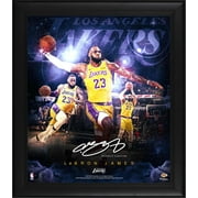 LeBron James Los Angeles Lakers Framed 15" x 17" Stars of the Game Collage - Facsimile Signature