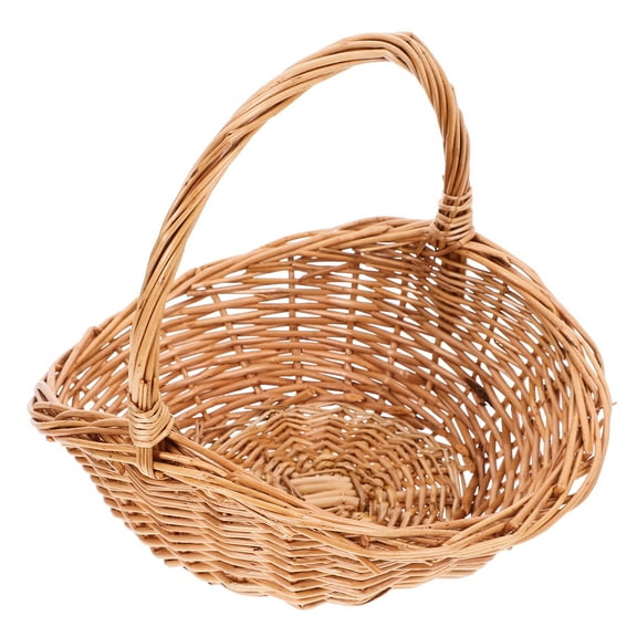 UNOMOR Light Brown Food Storage Basket Harvest Basket Light Brown Food Storage 1Pcs