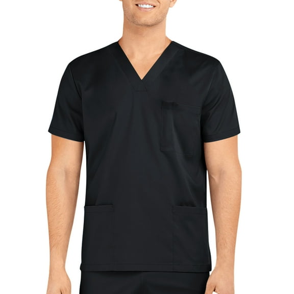 Super Soft Cotton Knitted Fabric Multi Pocket Slim Fit Scrub Tops for Men - Medical/Health Care Uniform