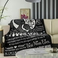 thumbnail image 3 of Mothers Day Blankets for Mom from Daughter & Son, I Love You Mom Gifts Blankets, Mom Blankets for Mom, Mother Blankets, Mom Birthday Gifts, Best Mom Ever Gifts Blankets, (Black) Black, 3 of 7