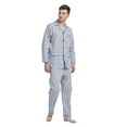 thumbnail image 2 of Amaxer Men's Cotton Notch Collar Pajama Set, Long Sleeve & Long Pants, Lightweight Breathable Loungewear, S-3XL, 2 of 6