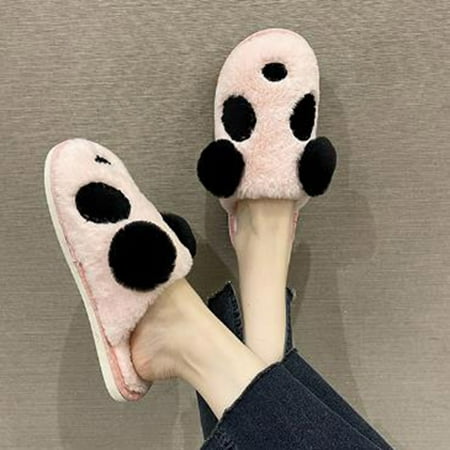 

Daznico Warm Slippers Household Plush Women Cotton Slippers Warm Indoor Cute Animals Cartoon Panda Floor Mops 7