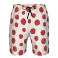 thumbnail image 3 of Fotbe Abstract Red Polka Dot Trajes de Baño Estampados para Hombre, Shorts de Verano de Secado Rápido, Ropa de Playa, Bañadores-Large, 3 of 6