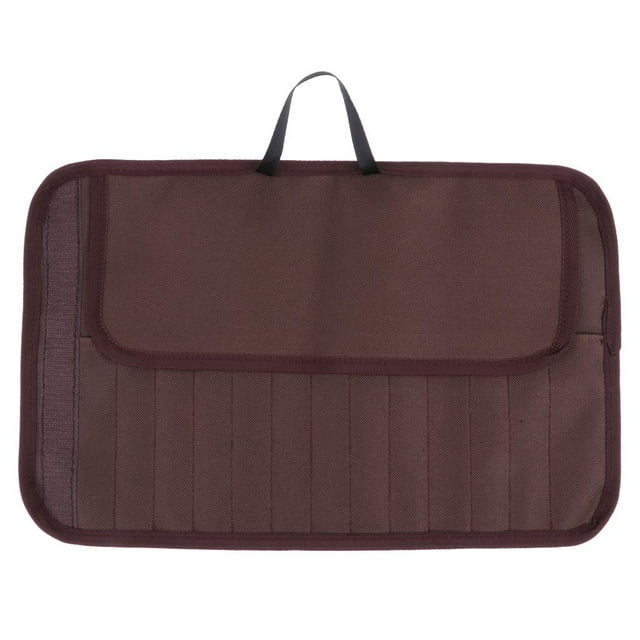 Bolsa de almacenamiento portátil para viajes, Camping, Picnic, barbacoa, tenedor, palillos, cubiertos marrón Zulema Estuche portátil para cubiertos
