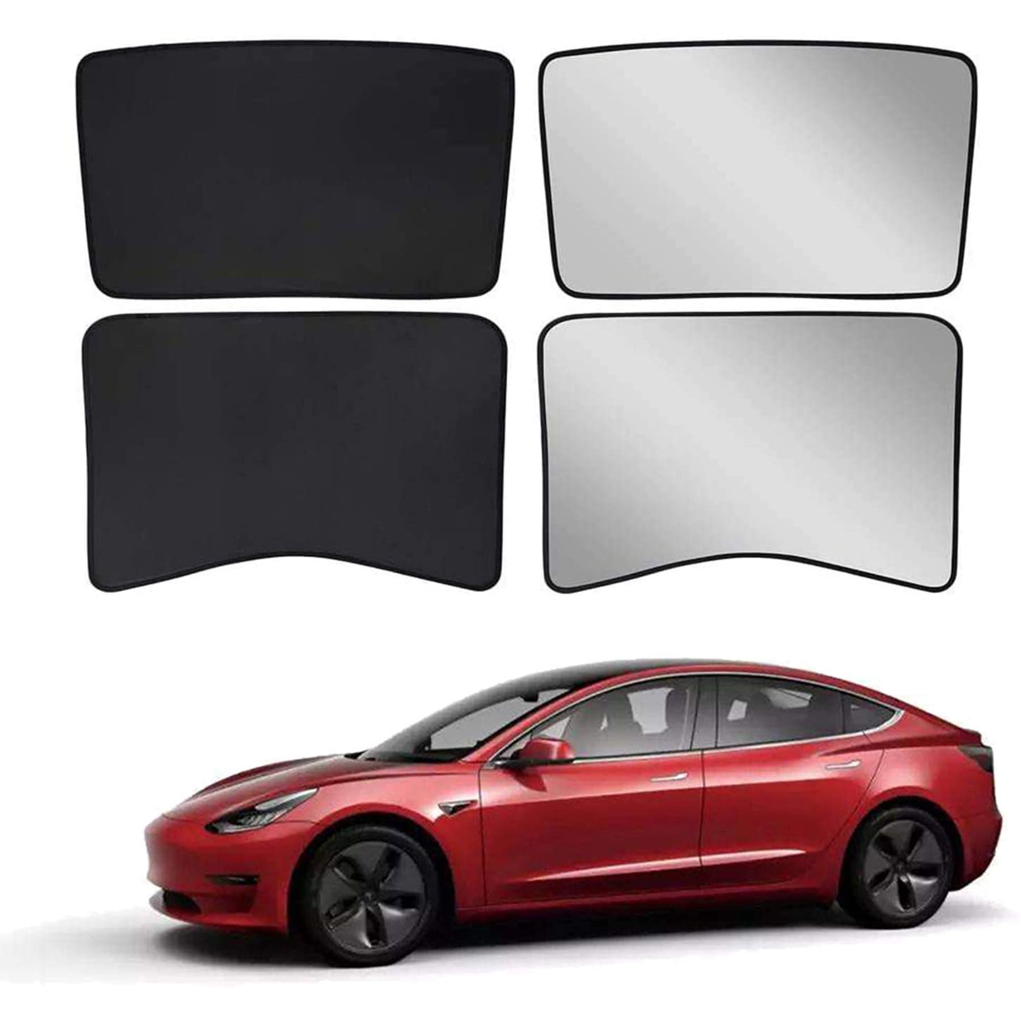 4 pcs for Tesla Model 3 2021 Front/Rear Glass Roof Sun Shades, Roof  Front/Rear Window Sun Shades with UV Heat Insulation Film | Walmart Canada