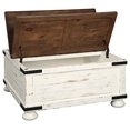 thumbnail image 3 of Signature Design by Ashley Wystfield Table Basse de Rangement en Blanc Vintage, 3 of 5