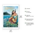 thumbnail image 2 of Hawaiian Mermaid - Aloha from Hawaii - From an Original Color Painting by Scott Westmoreland - Master Art Print (Unframed) 12in x 18in, 2 of 4