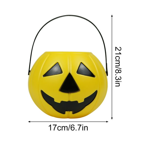Halloween Pumpkin Bucket 1Pc Small Plastic Pumpkin Bucket For Kids Pumpkin Bucket Pumpkin Pail Halloween Candy Bucket Halloween Pumpkin Basket