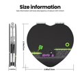 thumbnail image 3 of Qekee Geometry Dash Print Compact Makeup Mirror Folding Mini Pocket Mirror Portable Hand Mirror Double-Sided 2 x 1x Magnification for Woman Girls-Heart Shape, 3 of 9
