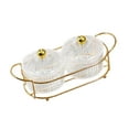 thumbnail image 1 of jifeng Food Storage Organizer Plate Multipurpose with Holder Serving Container Nut Tray Clear two Bowls, 1 of 9