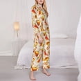 thumbnail image 3 of Daiia Autumn With Birds for Women's Long-Sleeved Pajama Set – Soft & Comfortable Sleepwear Button-Up Pajamas Cozy Lounge Wear-Large, 3 of 7