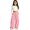 Pink*, variant on RUTAYY Girls Sweatpants Curved Leg Elastic Waist Drawstring Solid Color with Pockets Casual Baggy Trousers White