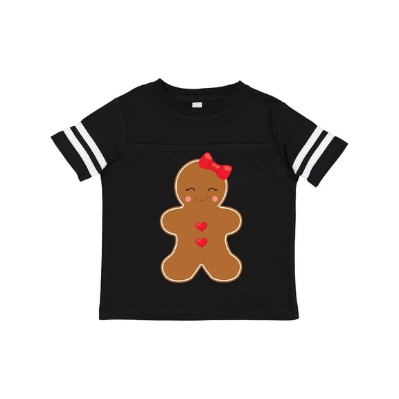 Inktastic Gingerbread Girl, Hearts, Cookie, Biscuit, Xmas Girls Toddler T-Shirt
