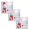 thumbnail image 7 of SKYSONIC Christmas Snowman Winter Baby Muslin Washcloths Face Towel, 3 PCS Snowy Forest Burp Cloths Cotton Wipes Infant Wash Cloth for Newborn Boys Girls 12"x12", 7 of 7