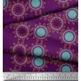 thumbnail image 3 of Soimoi Purple Viscose Chiffon Fabric Sun Mandala Print Sewing Fabric Yard 42 Inch Wide, 3 of 3