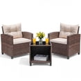 thumbnail image 1 of Homall 3 Piece Outdoor Patio Furniture Set,Wicker Conversation Set for Porch, Balcony, 1 of 7