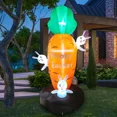 thumbnail image 2 of 6FT Inflatable Easter Carrot & Bunny Yard Decoration with LED Lights - Durable, Easy Setup Outdoor Celebration Decor for Garden, Lawn & Family Gatherings, 2 of 5