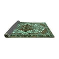 thumbnail image 2 of Ahgly Company Indoor Round Persian Turquoise Blue Traditional Area Rugs, 8' Round, 2 of 4