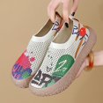 thumbnail image 3 of Women Slip On Walking Shoes Platform Sock Sneakers Mesh Knit Breathable Comfy Light Athletic Sneaker Hike Work Daily Wear Shoe, 3 of 9