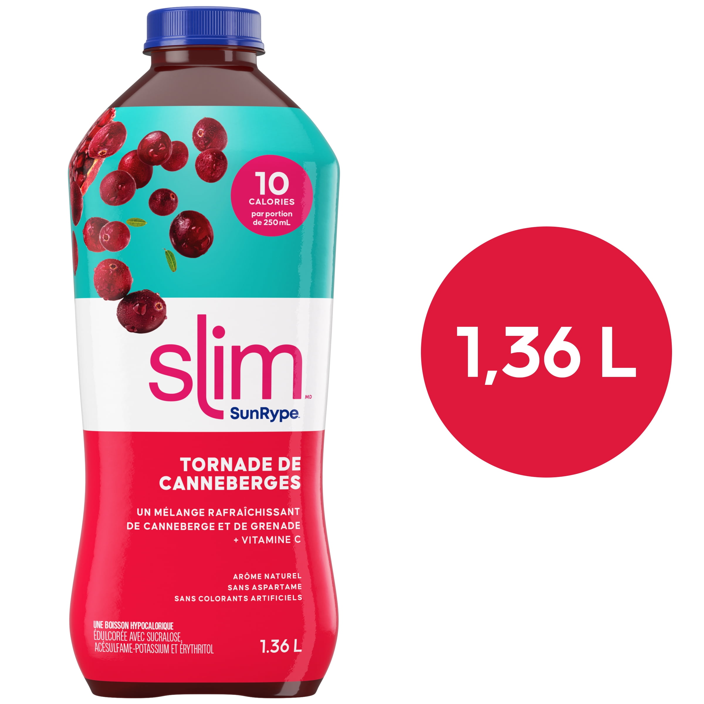 Tornade de canneberges Slim SunRype 1.36 L