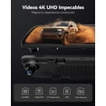 thumbnail image 2 of WOLFBOX G840S 12" 4K, retrovisor con Camara con WiFi 5.8 GHz para Autos y camionetas, cámaras duales, visión Nocturna, Asistencia de estacionamiento, Tarjeta de 32 GB y GPS incluidos, 2 of 5